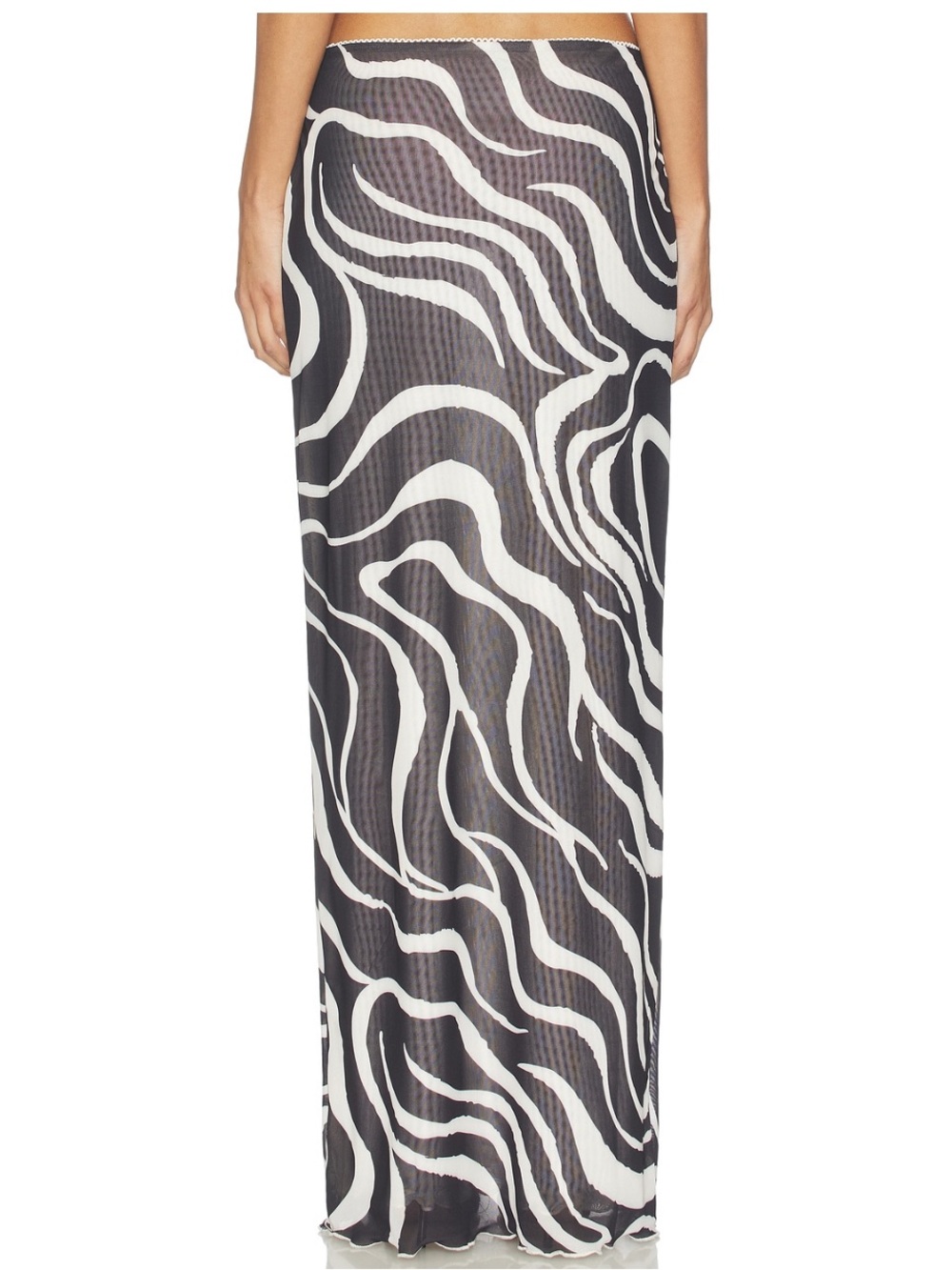Savannah Maxi Skirt in Black Swirl